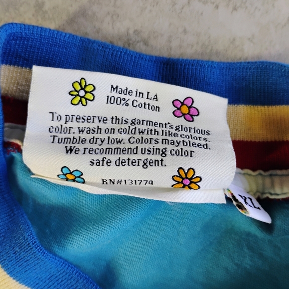 Big Bud Press Blue Ringer Tee Shirt Mens Size XL Retro Binding Neck Made In LA - Picture 6 of 9